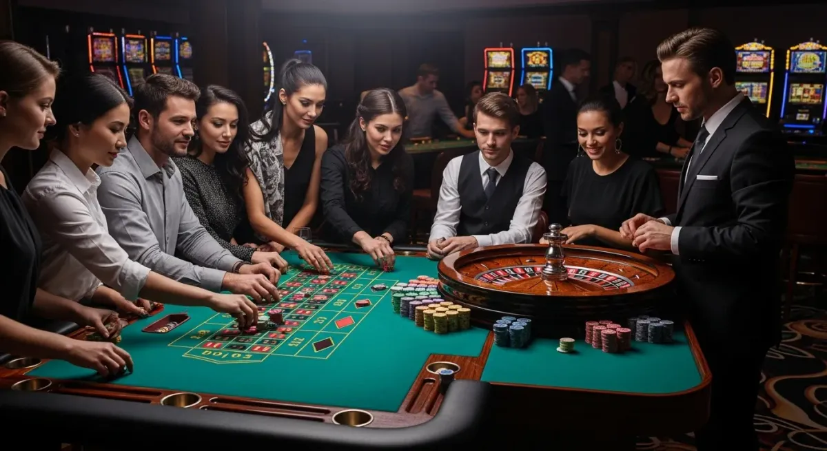 casino score People play roulette with a dealer in the casino